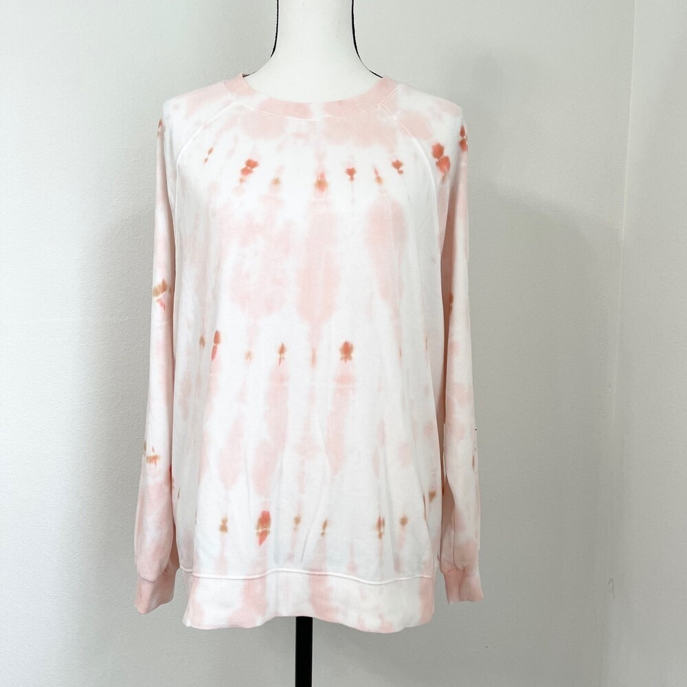 Lou & Grey LIGHTWEIGHT TIE DYE CREWNECK SWEATER. Size M